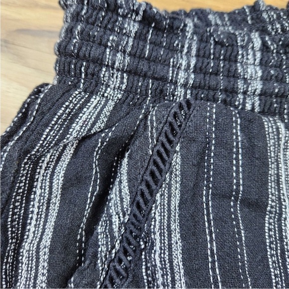 NWT Briggs Ladies Linen Blend Short BLACK stripes - size S - Picture 9 of 15